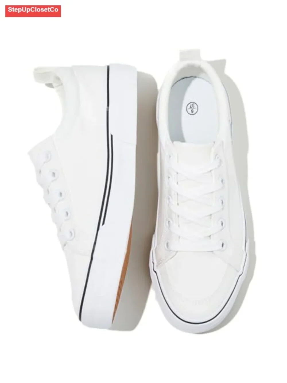 Women's Canvas Sneakers Low Top Comfortable Fashion Tennis Shoes, Breathable